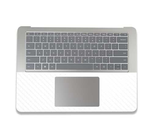 Image of MightySkins Carbon Fiber Skin Compatible with Microsoft Surface Laptop Studio 2 (2023) Full Wrap Kit - Solid White | Protective, Durable Textured Carbon Fiber Finish | Easy to Apply | Made in The USA