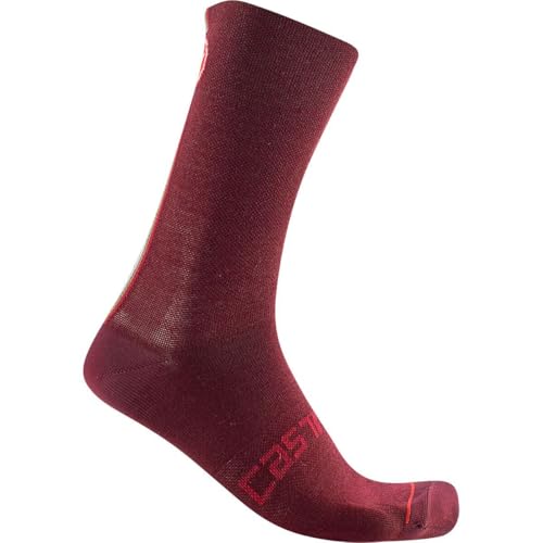 Ciclismo Castelli 4522567 RACING STRIPE 18 SOCK Calzini Unisex - Adulto, BORDEAUX S/M