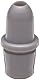 Wheaton 242405 Polyethylen-Tropfflaschenspitze für 8-425 Schraubverschluss und 1-3 mL Tropfflasche, 8 mm Durchmesser, Grau (100-er Pack)