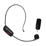 F Fityle Micrófono Auricular Micrófono Inalámbrico Portátil Profesional Duradero Amplificador Micrófono y auricular Guía UHF flexible Conferencia Habla