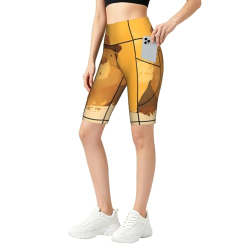Short de yoga taille haute Groundhog anti-glissement pour le sport