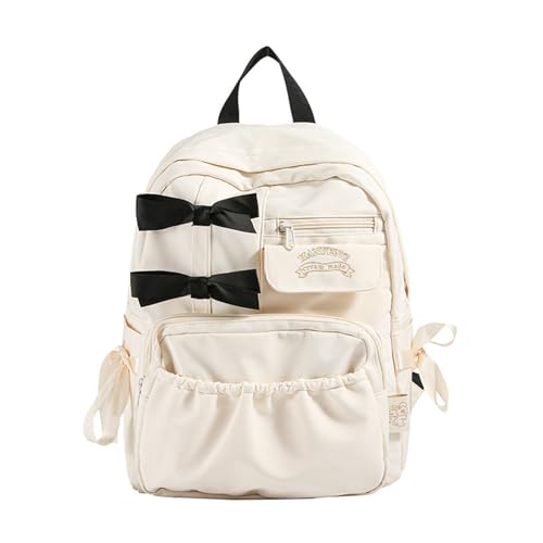 Mochila de nailon multiusos con compartimentos y soporte ergonómico para mujeres