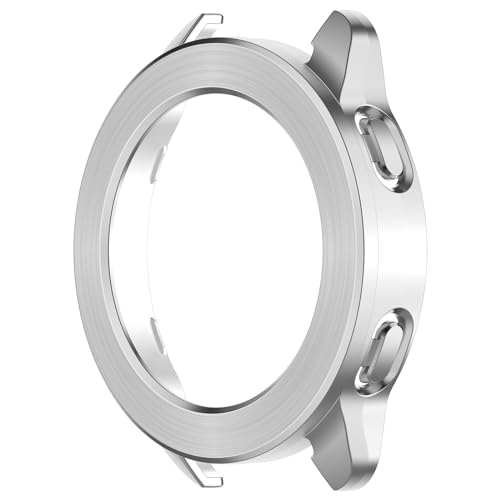 Watch Frame Protector Case Cover with Bezel Ring Loop Cover for Xiaomi Watch S3,Smartwatch TPU Protective Case Replacement Accessories (Silver)