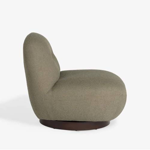 Image of Kingsman Furnitures Otis Swivel Accent Chair 360 Degree Rotating Luxury Lounge Chair for Living Room & Bedroom | Premium Upholstery, Modern Design, Comfortable Seating (Moss Green)