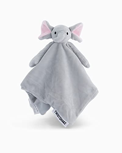 Twistshake Mantita de Seguridad para Recien Nacido Bebé de Tejido Suave, Confort Blando Juegete de Peluche para Abrazo, 33x33 cm, 0+ Mes, Elefante