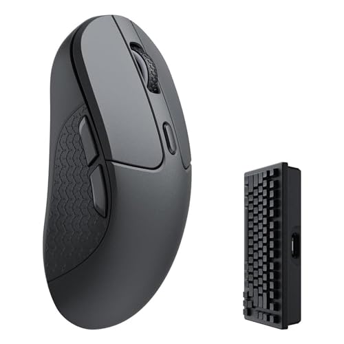Image of Keychron M3 Wireless Gaming Optical Mouse, Tri-Mode 2.4 GHz /Bluetooth 5.1 /Wired, PixArt PAW 3395 Sensor, 4000Hz Polling Rate, 79g Lightweight Programmable Macro Button for Windows PC /Mac - Black