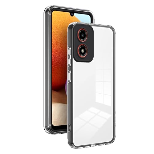 WOKEZ Genomskinligt telefonfodral Motorola Moto G04/G24, halkfri svart