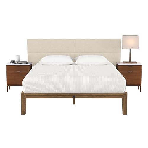 Jaxx Panelist - Cabecero acolchado moderno - Juego de 4 paneles de pared - King, microterciopelo beige duna