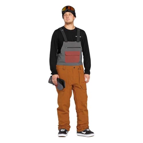 Volcom Men's Roan Bib Overall Caramel S5 XL