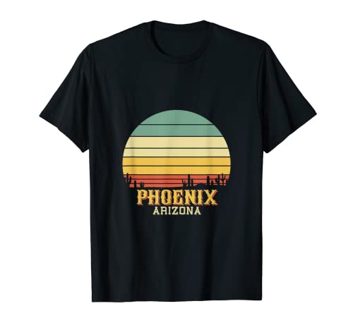 Cactus Retro Phoenix Arizona Vintage Desert Sun Camiseta