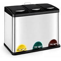 T-LOVENDO.ES Cubo basura o reciclaje 3 de compartimentos Grande