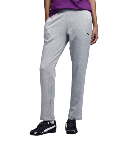 Image of Puma Women Cotton Solid Regular Track Pants for Lounging, Travel, Or Light Activity