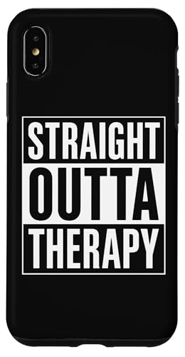 Straight Outta Therapy, divertido, sarcástico, de salud mental, Compton Carcasa para iPhone XS Max