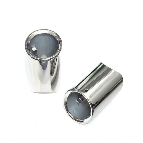 Tubo de escape para BMW Serie 5 520i 525i 530i, embellecedor silenciador de 76mm plata, 2 uds