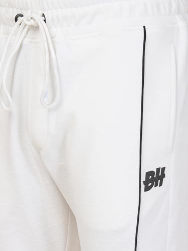 Image of Being Human Black Regular Fit Track Pants for Men Clothing