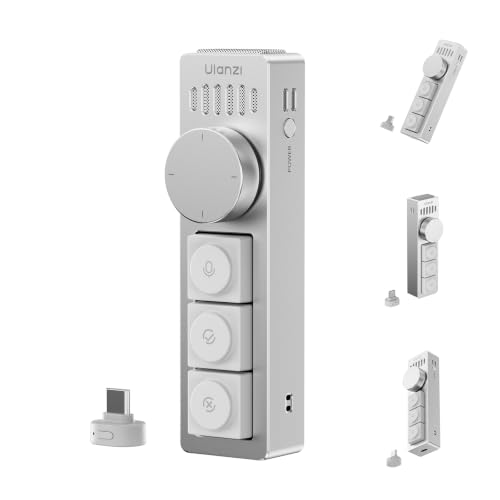 ULANZI AU05 Vibekey Wireless AI Voice Keyboard with Push-to-Talk Mic | 3 Keys and Rotary Knob, Hold-to-Speak Voice-to-Text, Plug-and-Play Dongle, Magnetic RechargeableApp-Customizable for PC Mac - image 1