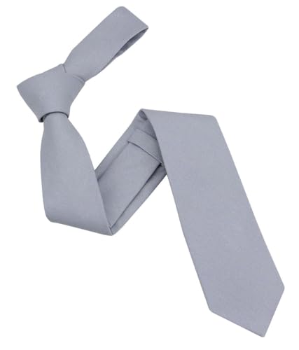 Image of Mens Solid Linen Ties - Regular Width Pattern Necktie for Men
