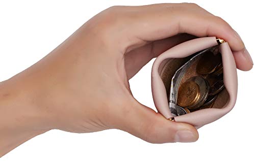 Image of Travelambo Leather Squeeze Coin Purse Pouch Change Holder for Men & Women