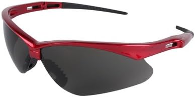 Jackson Safety Nemesis Eyewear - Nemesis Safety Glasses, Red/SmokeSmoke Uncoated