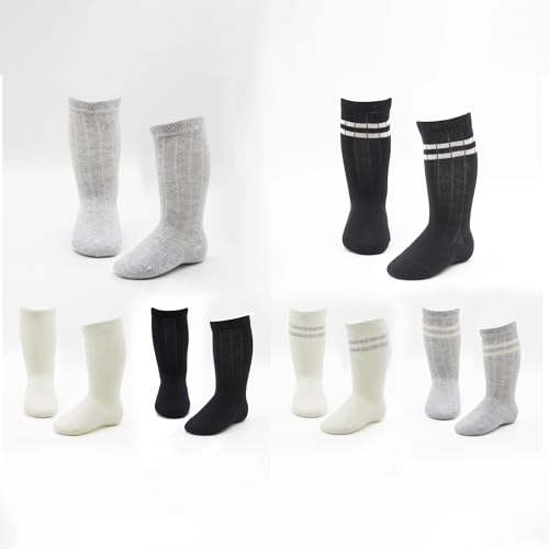 Bistyle Baby Knee High Socks - 3-6 Pairs | Newborn Infant Toddler Multicolor Cotton Socks | Anti-Allergic4