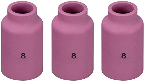 Image of RIVERWELD TIG Gas Lens Alumina Nozzles Ceramic Cups Large Diameter 54N14 8# 1 /2 inch 12.5mm for DB PTA SR WP 17 18 26 TIG Welding Torch Pack of 10