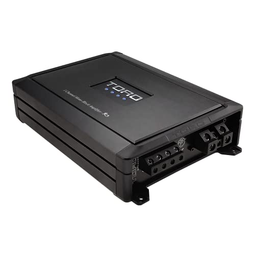 TORO TECH – R3, 1500 Watts MAX – 550 Watts RMS 1Ω Stable Monoblock Car Amplifier Sound Quality Class D Design, Built-in Auto Sensing Turn-On, Subwoofer Amplifier