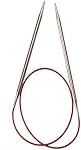 ChiaoGoo Red Lace Circular 40-inch (102cm) Stainless Steel Knitting Needle; Size US 4 (3.5mm) 7040-4
