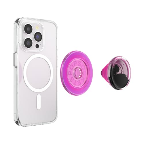 Image of PopSockets Phone Grip for MagSafe, Magnetic Holder, Phone Stand, Hot Pink - Tidepool Lava Lamp Absinthe
