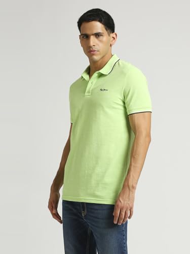 Image of Pepe Jeans Men's Cotton Regular Fit Polo T-Shirt