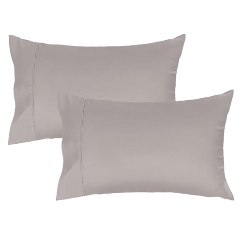 Lirex ensemble taies king size 100% coton 20" x 40" gris