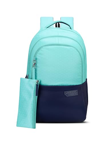 Lavie Sport Akron 35L M.Blue-Blue Backpack | Fits Upto 15 Inch Laptop | Organizer & Bottle Holder |Rain Cover |Pencil Pouch | Gift for Men, Women, Boys, Girls | Laptop Sleeve for School & College