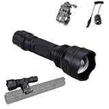 940nm IR LED Flashlight, Zoomable with Remote Switch for Night Hunting