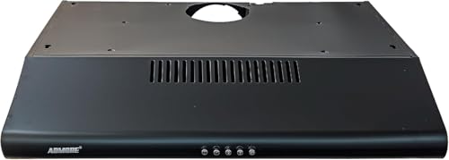 شفاط مطبخ ادامور مقاس 60 سم - شفاط ستانلس ستيل أسود يوضع تحت الخزانة مع مروحة عادم بسرعة 1700 دورة في الدقيقة - شفاط نحيف لموقد الطبخ مقاس 60x60 - ضوء LED بثلاث سرعات وفلتر كربون (بدون مجرى هواء أو مع