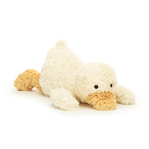 Image of Jellycat Tumblie Duck Stuffed Animal, Medium 14 inches- Ducks and Ducklings Plush Toy - Classic Children's Gift