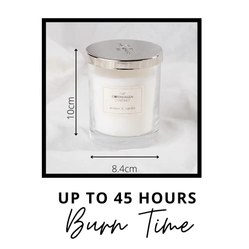 Luxury Scented Candles Gifts for Women | Natural Wax Blend | 45 Hours Burn Time | The Copenhagen Company - Amber & Vanilla (7oz) - Image 5