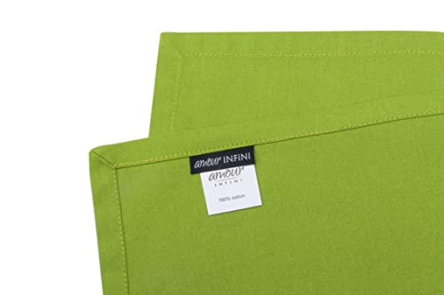 Amour Infini Cotton Napkins | 12 Pack | 18 X 18 Inch | 100% Ring Spun Premium Cotton | Perfect For Restaurants, Events And Dinner Napkins | Highly Absorbent Cloth Napkins | Green #TOP3