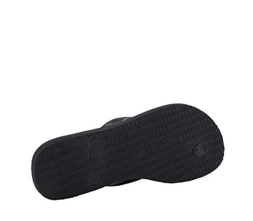 Chinelo Slim Logo Metallic, Havaianas, Feminino, Preto/Dourado, 41/42