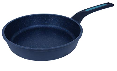 Arcos Serie Thera | Antihaft-Pfanne | Aluminiumguss | Geeignet für jede Küche | Ergonomischer Kunststoff- und Silikongriff | Energiesparsystem | Spülmaschinenfest | Farbe Schwarz und Blau (24 cm)