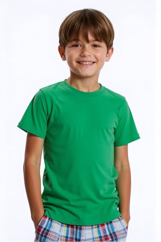 Image of Huata Boys Girls Short Sleeve Tee T-Shirt Crewneck 2 Packs