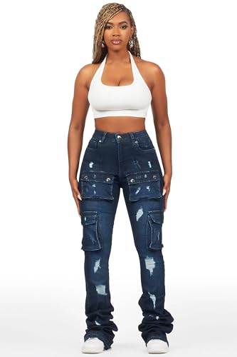 Women's Noor Cargo Super Stacked Jean2
