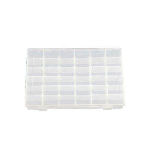 36 Grids Clear Plastic Jewelry Box Organizer Storage Container with Removable Dividers