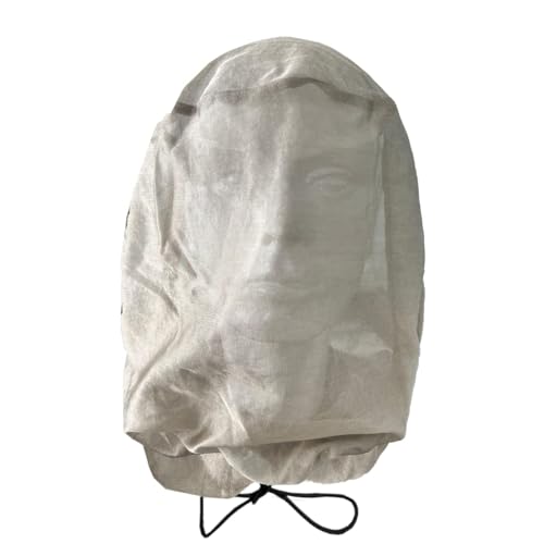 Amradield Pure Silver Fiber Mesh Drawstring Bags Head Face Integrated