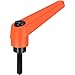 Produktbild HALDER 24400.0381 Verstellbare Klemmhebel, Orange, d1=18 mm / d2=M8 / l1=50 mm