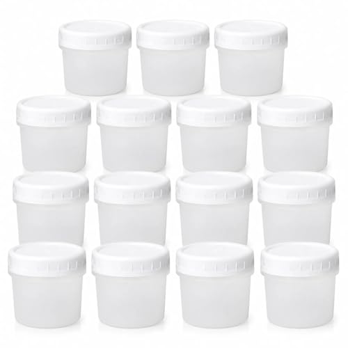 Soomuct Lot de 15 petites boîtes en plastique avec couvercle - 120 ml - Pour la cuisine