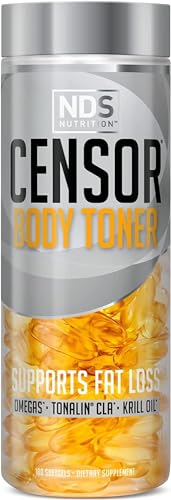 Censor - Fat Loss and Body Toner with CLA Fish Oil Safflower and Omega 3-6-9 Blend - Dietary Supplement for Improved Energy Metabolism and Health - 180 Softgels