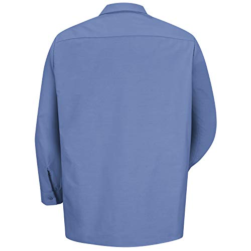 Image of Red Kap Men's Long Sleeve Industrial Work Shirt | Moisture Wicking Button Up, Wrinkle Resistance Fights Fading & Stains