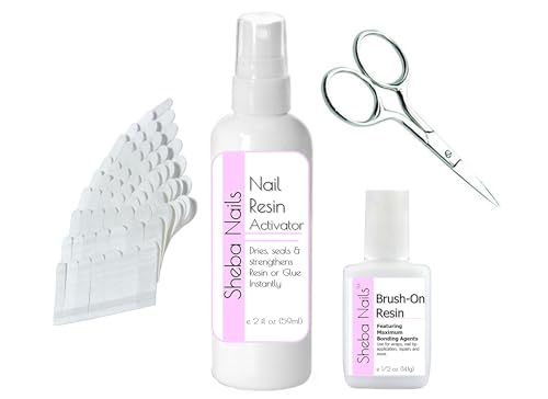 SHEBA NAILS Brush On Resin Precut Fiberglass Nail Wrap Starter Kit