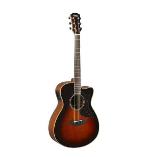 Yamaha 6 String Series AC1M Small Body Acoustic-Electric Guitar-Mahogany, Tobacco Sunburst, Concert Cutaway TBS