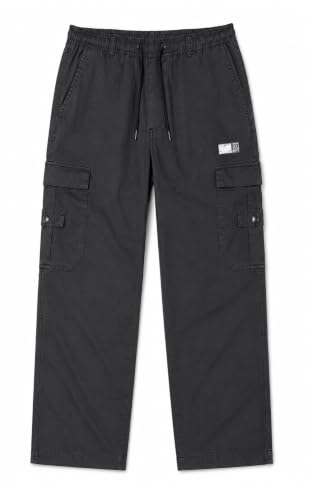 Image of DEELMO Cargo Pant for Men | Cotton Cargo's Pant | Men's Cotton Cargo Trousers | Elastic Drawstring Waist Straight Fit | Comfortable Breathable Cargos for Casual to (Available in Pluse Size)