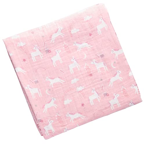 Image of Stephen Joseph Baby Swaddle Blanket, Unisex Swaddle Wrap Soft Muslin Swaddle Blankets, Receiving Blanket for Boys and Girls, 47 x 47 inches, Set of 2, Unicorn